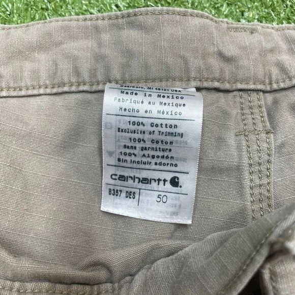 Carhartt Cargo Shorts Mens 50 Tan Relaxed Fit Rugged Flex Utility Work Pockets - Picture 5 of 7